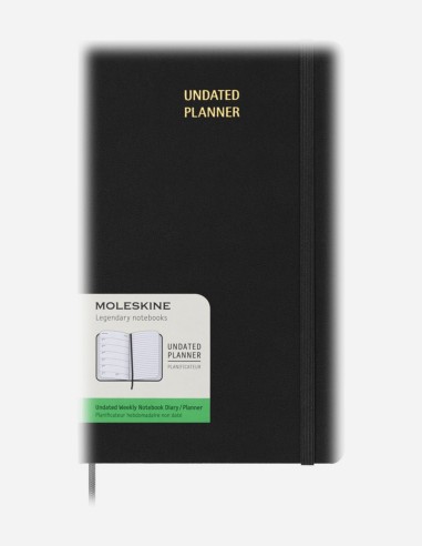 Agenda L hebdomadaire non daté Moleskine à couverture rigide